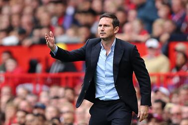 Frank Lampard had a tough first day on the touchline as a Chelsea manager. Getty