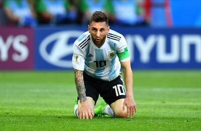 FILE PHOTO: Soccer Football - World Cup - Round of 16 - France vs Argentina - Kazan Arena, Kazan, Russia - June 30, 2018  Argentina's Lionel Messi looks dejected during the match   REUTERS/Dylan Martinez/File Photo