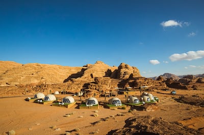Stay in a luxury tent at Palmera Camp in Wadi Rum, Jordan