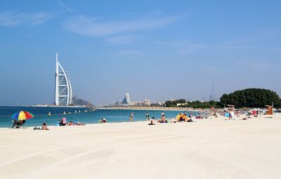 Al Sufouh/Black Palace Beach offers superb views of the Burj Al Arab. Chris Whiteoak / The National