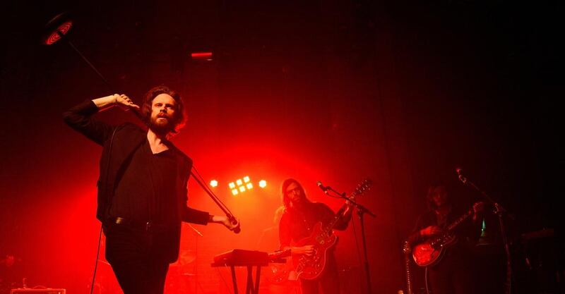 Father John Misty on stage in London last month. Gus Stewart / Redferns via Getty Images