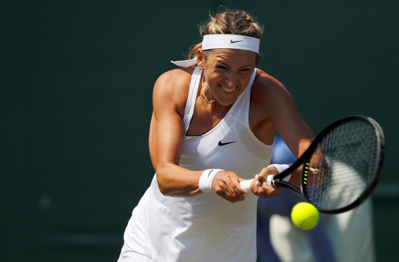 Victoria Azarenka beat Russia’s Elena Vesnina, who has been a semi-finalist at Wimbledon. Stefan Wermuth / Reuters
