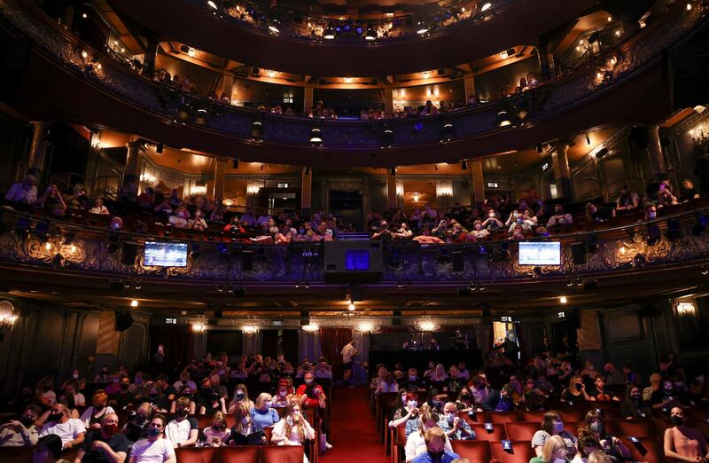 Guests take their seats ahead of  'The Show Must Go On'. Reuters