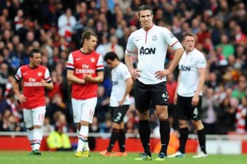 Robin van Persie was given a hard time by Arsenal fans on his return to the Emirates Stadium.
