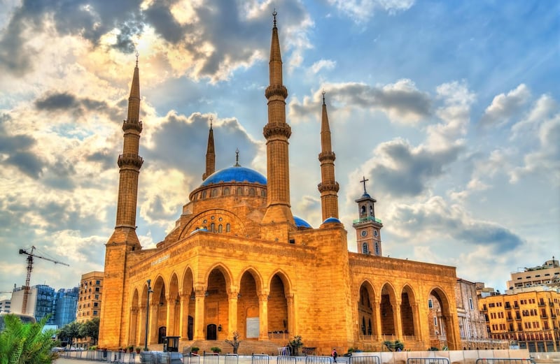 RJ1R0C Mohammad Al-Amin Mosque in Beirut, Lebanon