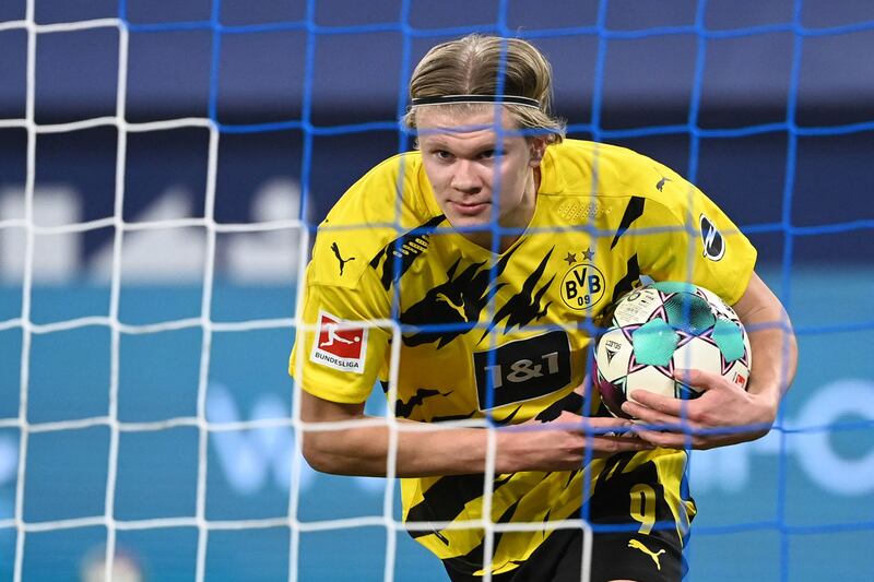 Borussia Dortmund's Erling Braut Haaland, £118.8. AFP