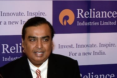 Reliance Industries chairman Mukesh Ambani says the conglomerate aims to be a zero-net-debt company in 18 months. AFP 