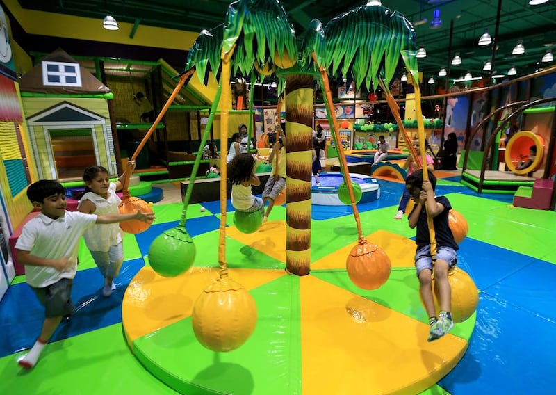 Cheeky Monkeys at Etihad Mall in Dubai. Ravindranath K / The National

