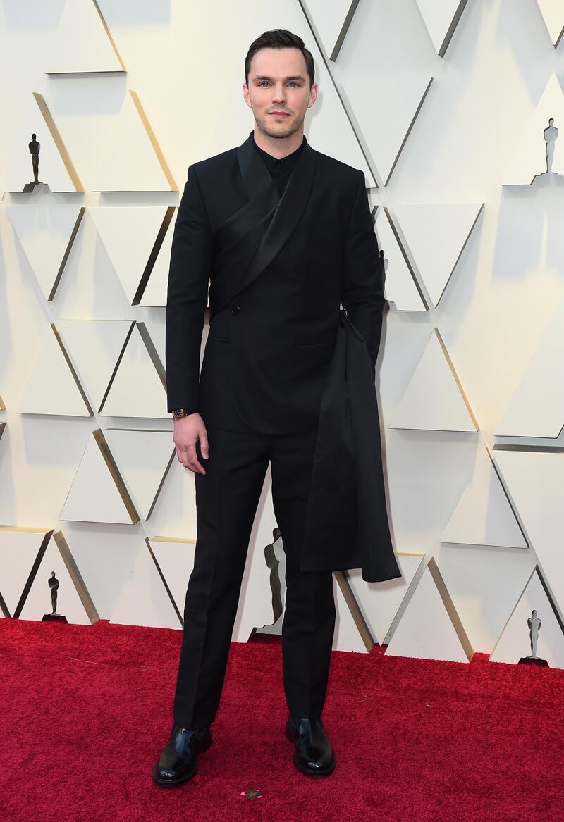 Nicholas Hoult in Dior Homme at the 91st Academy Awards. AP