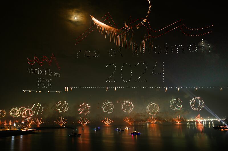 Ras Al Khaimah welcomed the new year with fireworks and a drone show. RAK Media Office