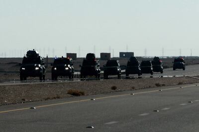 Police near Maan, southern Jordan. EPA