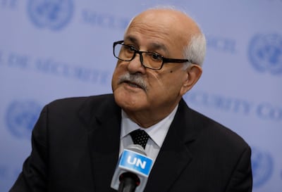 The permanent observer from Palestine to the UN, Riyad Mansour, on Sunday. EPA