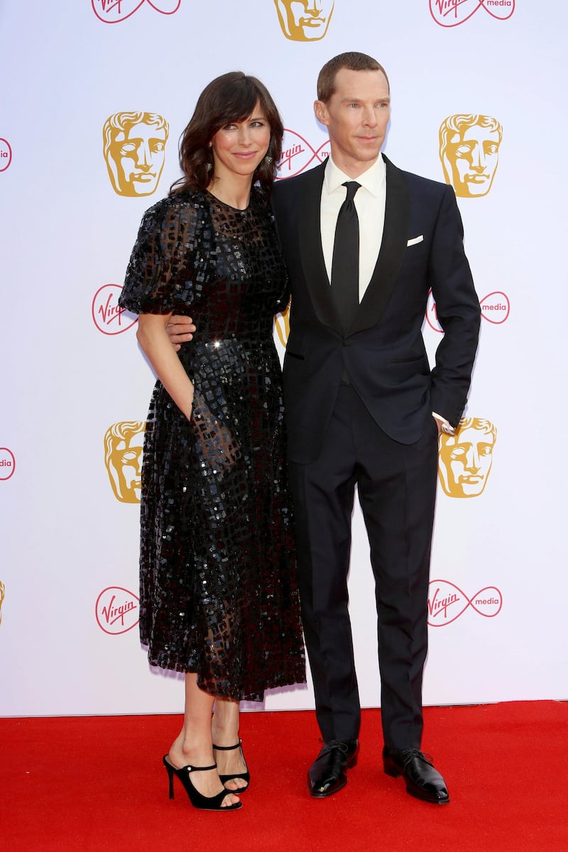 LONDON, ENGLAND - MAY 12: Sophie Hunter and Benedict Cumberbatch attend the Virgin Media British Academy Television Awards 2019 at The Royal Festival Hall on May 12, 2019 in London, England. (Photo by Dave J Hogan/Getty Images)