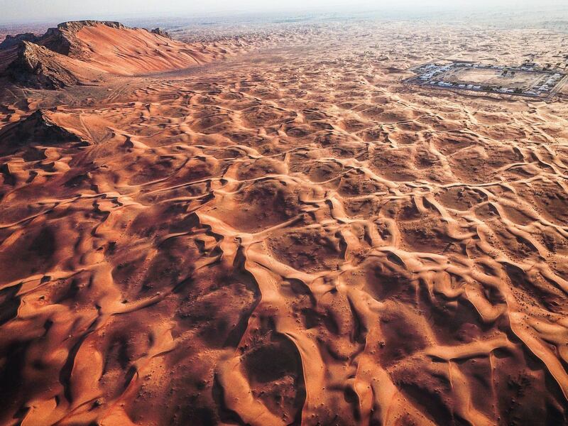 A bird's eye view of Maliha, Sharjah. Photo: Moadh Bukhash