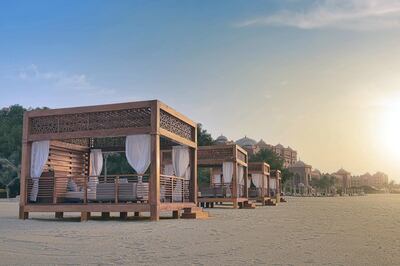 A luxe cabana at Emirates Palace.