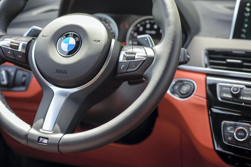 Abu Dhabi, United Arab Emirates - The interior of BMW X2 at Mina Port on April 29, 2018. (Khushnum Bhandari/ The National)