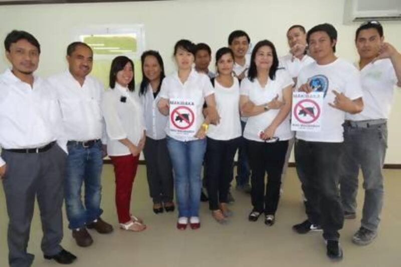 Filipino engineers, inspectors and document controllers yesterday joined the protests calling for the scrapping of the Priority Development Assistance Fund, which they say have been misused by legislators at home. Courtesy Lira de Luna