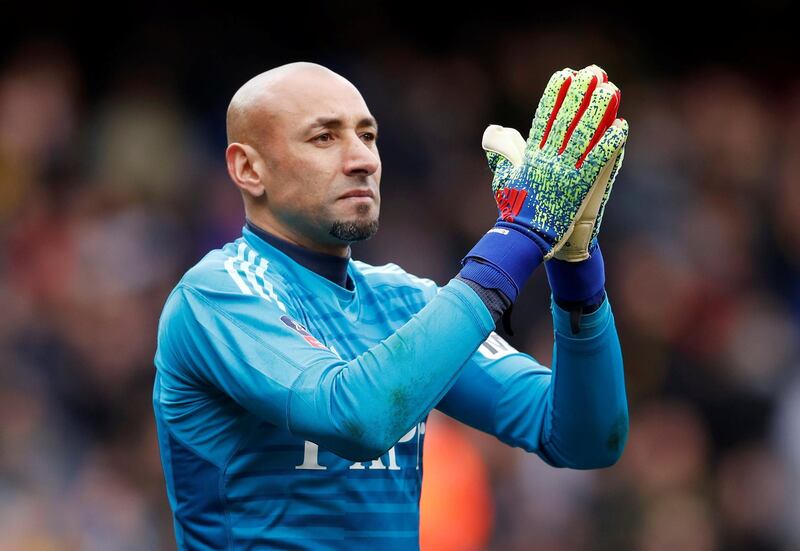 Soccer Football - FA Cup Quarter Final - Watford v Crystal Palace - Vicarage Road, Watford, Britain - March 16, 2019  Watford's Heurelho Gomes applauds the fans at the end of the match   REUTERS/David Klein