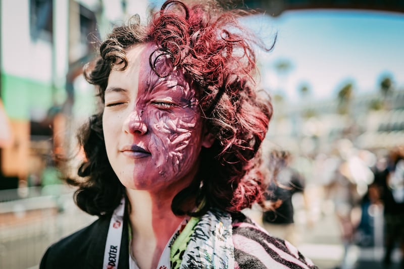 Cosplayer dressed as Two-Face. Getty Images