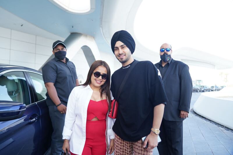 Singer Neha Kakkar with husband and singer Rohanpreet Singh.