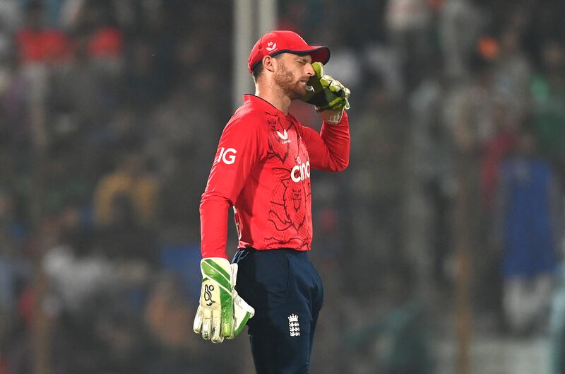 England captain Jos Buttler saw his team lose the first T20 to Bangladesh by six wickets. Getty