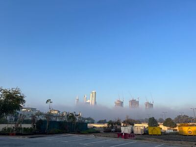 Low-lying fog in Dubai on Friday morning. Rory Reynolds/ The National