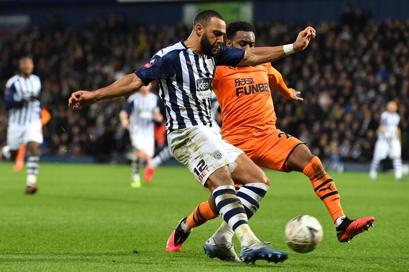 West Bromwich Albion midfielder Matt Phillips  vies with Newcastle United's Danny Rose. AFP