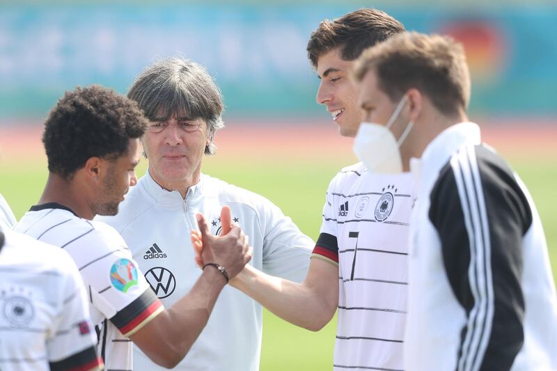 Serge Gnaby and Low of Germany congratulate Havertz. Getty