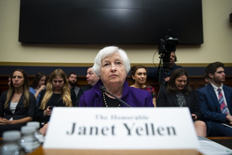 US Treasury Secretary Janet Yellen during a House Financial Services Committee hearing in Washington. Bloomberg