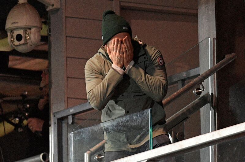 Wrexham owner Ryan Reynolds had an emotional evening. AFP