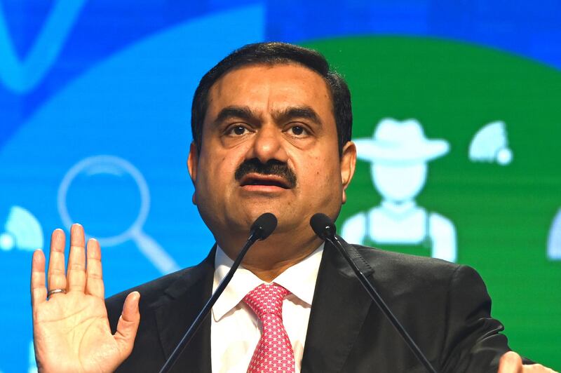 The two day sell off wiped $51 billion of the market value of Gautam Adani’s companies. AFP