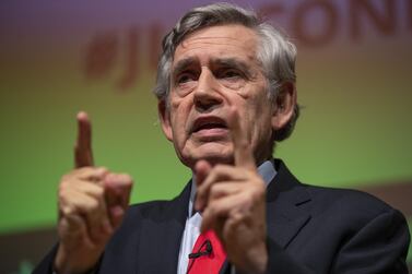 Former UK Prime Minister Gordon Brown is among the speakers at the Abu Dhabi Ideas Festival. Dan Kitwood / Getty Images