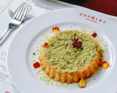 Couqley has launched a limited-edition burrata-ricotta rose kunafa for Ramadan. Courtesy of Couqley 