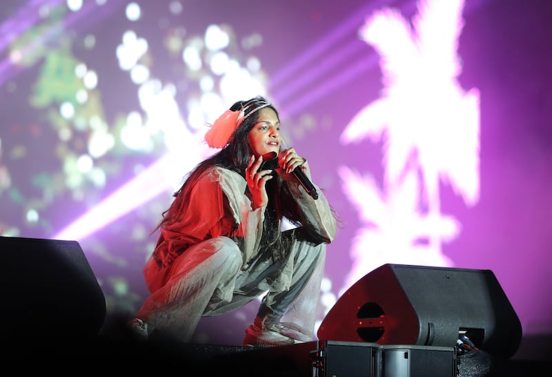British rapper M.I.A. performs at Wireless Festival Middle East