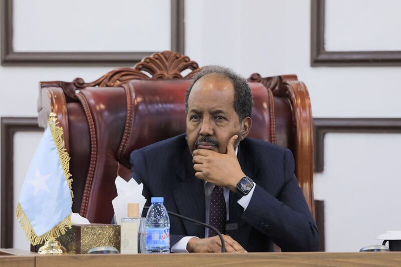 Somalia’s President Hassan Sheikh Mohamud called for a reassessment of the situation, highlighting the significant progress made in establishing an effective weapons and ammunition management system. AFP