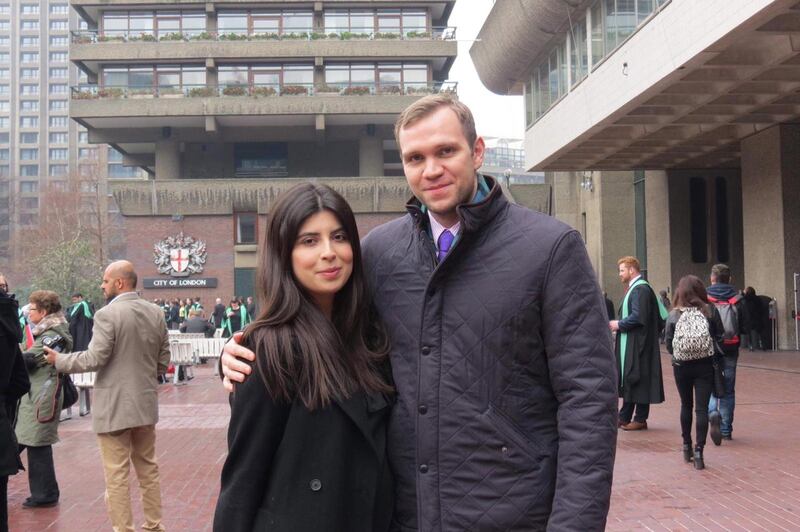 epa07097478 An undated handout photo made available by Daniela Tejada showing Durham University PhD student Matthew Hedges and his wife Daniela Tejada in London, Britain. Media reports on 16 October 2018 state that the United Arab Emirates government has  charged Matthew Hedges with spying for the British government in the UAE. Matthew was detained on 05 May 2018 at Dubai Airport as he was leaving the country. Reports state that he would go on trial for spying and would appear in court in the week begining 22 October. Matthew Hedges denies all charges against him.  EPA/DANIELA TEJADA / HANDOUT MANDATORY HANDOUT EDITORIAL USE ONLY/NO SALES