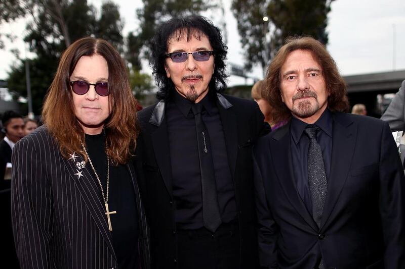 From left, Ozzy Osbourne, Tony Iommi and Geezer Butler. Christopher Polk / Getty Images for NARAS / AFP / May 2014