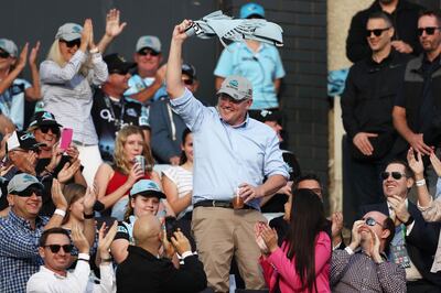 SYDNEY, AUSTRALIA - MAY 19: The Prime Minister of Australia Scott Morrison waves to the crowd during the round 10 NRL match between the Cronulla Sharks and the Manly Sea Eagles at Shark Park on May 19, 2019 in Sydney, Australia. (Photo by Matt King/Getty Images)