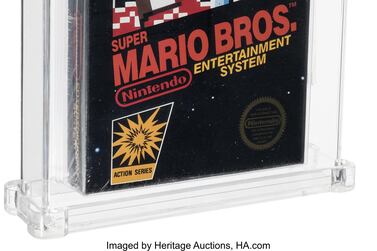 This unopened copy of Nintendo's 'Super Mario Bros', purchased in 1986 and then forgotten about for decades, has sold for $660,000. AP