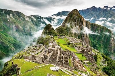 Machu Picchu, Peru, is a World Heritage Site. Alamy