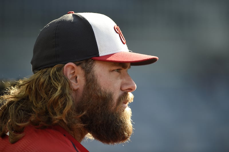 Jayson Werth of the Washington Nationals brought the beard back in fashion as a Philadelphia Phillies player five years ago. Nick Wass / AP Photo