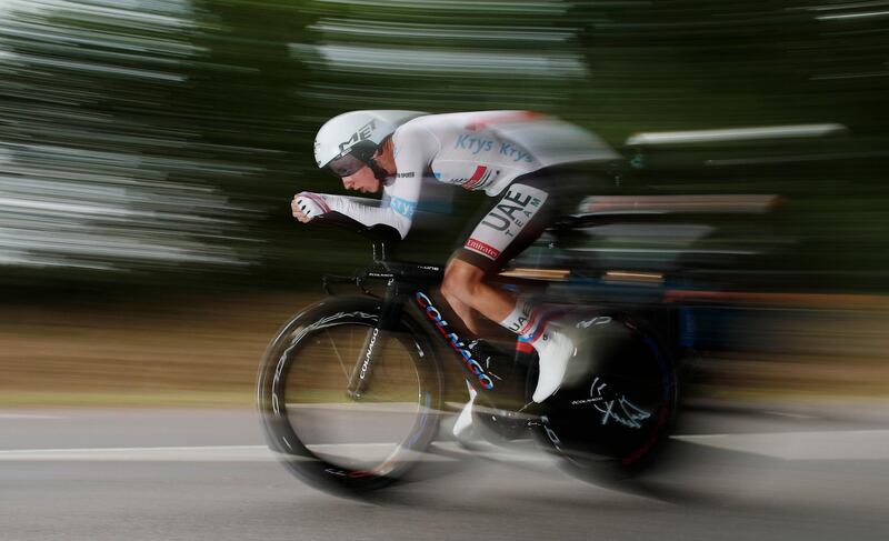 UAE Team Emirates rider Tadej Pogacar. Reuters