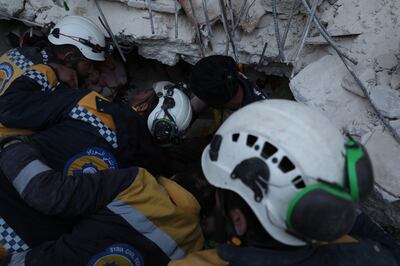 The Syrian Civil Defence team, also known as The White Helmets, lead rescue and relief operations in north-west Syria. Photo: White Helmets