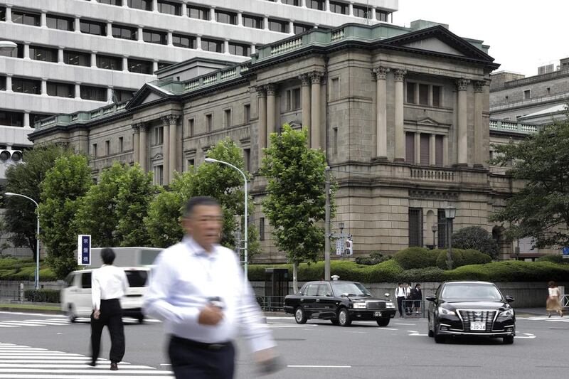 The headquarters of the Bank of Japan, which this month shifted the focus of its monetary stimulus programme. Kiyoshi Ota / Bloomberg