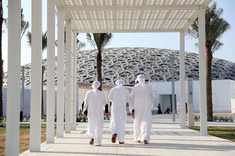 Abu Dhabi, United Arab Emirates - November 9th, 2017: General View of the Louvre as it opens on Saturday to the public. Thursday, November 9th, 2017 at Louvre, Abu Dhabi. Chris Whiteoak / The National