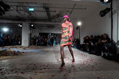 Ahluwalia presented its autumn/winter 2022 fashion show on the second day of London Fashion Week. AFP