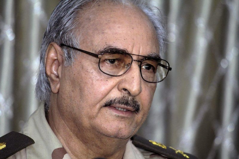 Former Libyan General Khalifa Hafter announced a new offensive to "liberate" Benghazi from Islamist militias. Mohammed el Shaiky / AP Photo
