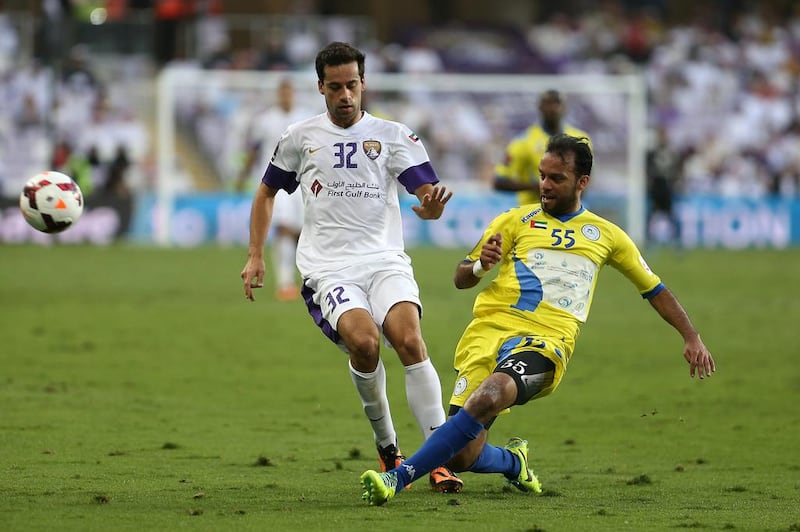 Al Ain's Alex Brosque has not been offered a new contract from Al Ain yet and is weighing his options abroad. Pawan Singh / The National