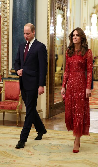 Britain's Prince William and Catherine, Duchess of Cambridge at a reception at Buckingham Palace to mark the UK-Africa Investment Summit, in London, Britain January 20, 2020. Yui Mok/Pool via REUTERS