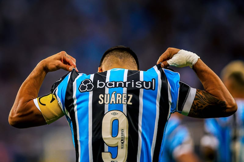 Gremio's Luis Suarez at the end of the game. AFP